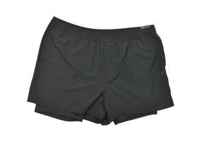 DSG Men's Agility 2-in-1 Athletic Shorts Gym Black Size 2XL Polyester NEW